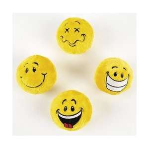 PLUSH SMILE FACE BOUNCY BALLS (1 DOZEN)   BULK Toys 