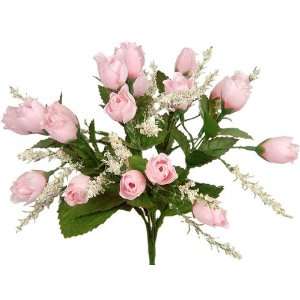   Mini Rose Buds Flower Bush Wedding Bouquet   Pink f7