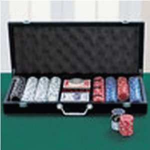  Brookstone 400 Pc Chip Set with Wooden Case Sports 
