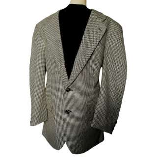 BURBERRY Black Check Wool Blazer Sportcoat Jacket 42 44 Saks  