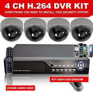 CCTV SECURITY H.264 4ch DVR 4 Camera DIY CCTV PROFESSIONAL KIT