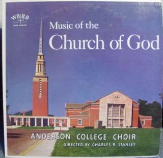 ANDERSON COLLEGE CHOIR music of the church of god LP  