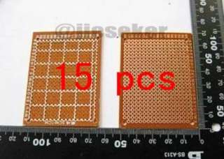 15 pcs 5*7 5x7 cm PROTOTYPE PCB FR4 Copper Clad Circuit board single 