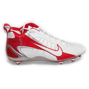 Nike Super Speed D 3/4 Football Cleats White/Red 13.5  