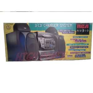   9368 Mini System 3 CD Dual Cassette Recorder with Remote Electronics