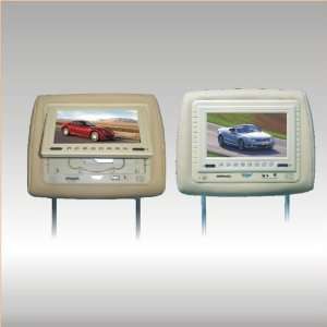   T718DVPLTN 7 Tan Car Headrest Monitor w/ DVD (Pair) Electronics
