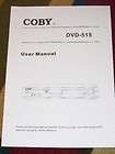 coby dvd 515 player user operation owner manual expedited shipping 