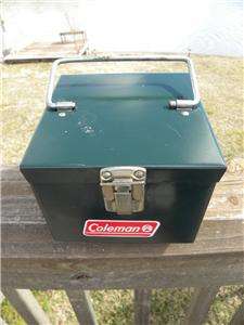 Green Coleman Storage Box 4X5X5 with Lantern Logo Sticker  