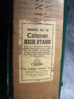   Coleman Stove Model 10 High Stand NEW IN BOX for Gas Stoves  