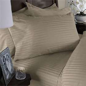 300TC Cal king Duvet Comforter Cover Stripes Beige  