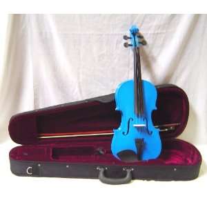   Carrying Case + Bow + Accessories   Blue Color Musical Instruments