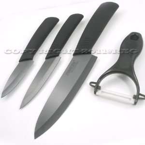  RIMON CERAMIC KNIVES SET (3 + 4 + 6 + PEELER) LOT OF 4 