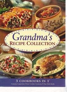 Grandmas Recipe Collection Cookbook~3 cookbooks in 1  