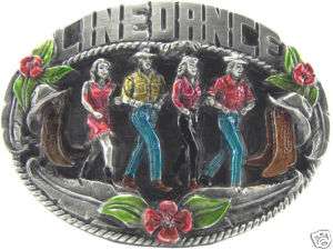 US Made Western Country Line Dance Belt Buckle  