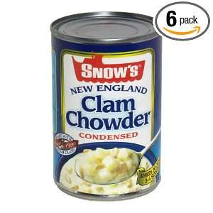 Snows New England Clam Chowder Condensed, 15 ounces (Pack of6)