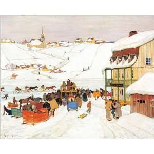   Winter by Clarence Gagnon, Final Size 40 in X 32 in