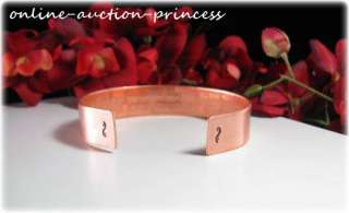 Hand Stamped 1/2 WIDE Copper Personalized Custom Cuff Bracelet Verse 