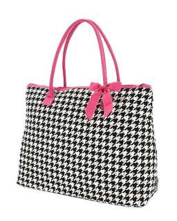 PINK HOUNDSTOOTH DIAPER DANCE BALLET TOTE PERSONALIZED  