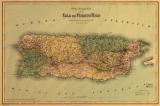 1886 map of Puerto Rico  