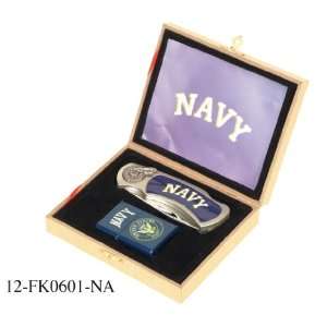  New Collectible Knife and Lighter Gift Set Navy 