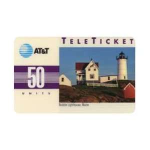 Collectible Phone Card 50u Nubble Lighthouse, Maine (Group 3) Spanish