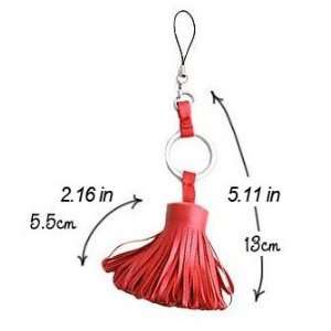   Cute Mop Tassel Charm for Mobile Phones (Red Color) 