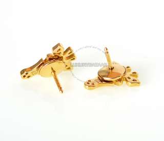 Carrera y Carrera 18K Yellow Gold Diamond Giraffe Earrings  