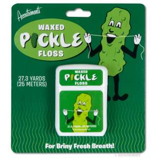PICKLE DENTAL FLOSS, PARTY, GHERKIN, DILL, ORAL CARE  