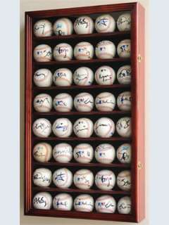40 Ball Baseball Display Case Cabinet Rack Wall Holder  