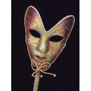  Venetian Mask Full Face Mardi Gras Silver & Pink Halloween 