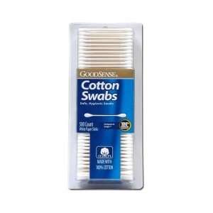    Good Sense Cotton Swabs 500 Count   Pack of 3 (1500 Swabs) Beauty