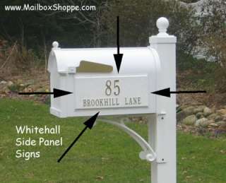 Whitehall Mailbox   Cast Aluminum Post Mount Mail box  
