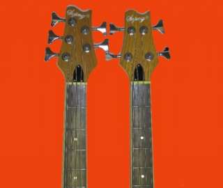   DOUBLE NECK 4 & 5 STRING CUTAWAY ACOUSTIC ELECTRIC BASS GUITAR  