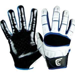 Cutters Adult The Gamer White/Royal Receiver Gloves   Extra Large 