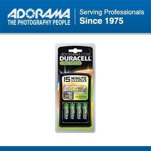Duracell 15 Minute Charger, 4 AA 2000mAh NiMH Batteries #CEF15DX4 