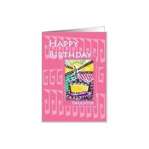  Daughter Happy Birthday Honeysuckle Greek Key Card Toys 