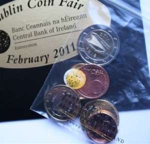 Ireland 2011 KMS Official Dublin Coin Fair Euro Set NEW  