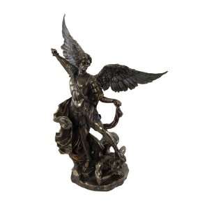  `Scratch and Dent` 10 Inch Bronzed St. Michael Archangel 