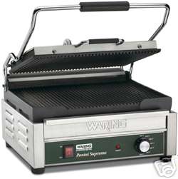 Commercial Waring Panini Grill WPG250 Electric, Ribbed  