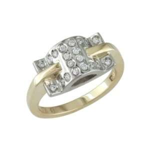    Fabiole   size 10.25 14K Gold Two Tone Diamond Ring Jewelry