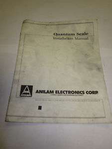 Anilam Electronics Quantum Scale Installation Manual  
