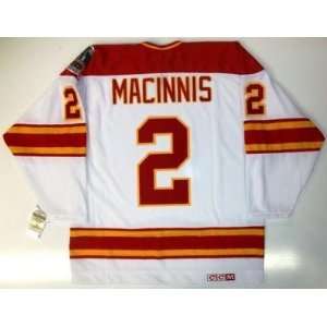 Al Macinnis Calgary Flames 89 Cup Vintage Ccm Jersey   Medium