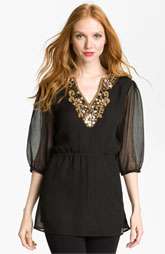 JS Collections Embellished Chiffon Tunic $128.00