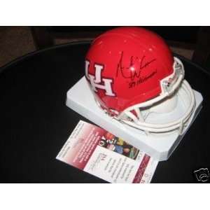 Andre Ware Houston,heisman Jsa/coa Signed Mini Helmet   Autographed 