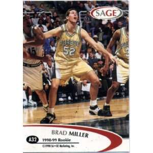 Brad Miller/Purdue University/Chicago Bulls Signed/Autographed 1998 