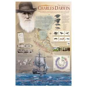  The Genius of Charles Darwin Giclee Poster Print, 38x56 