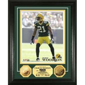 Charles Woodson 24KT Gold Coin Photo Mint 