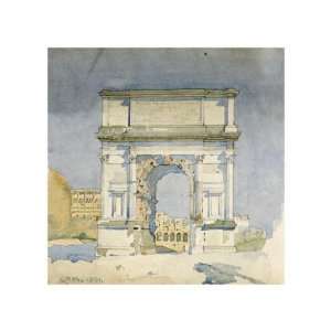 Rome Arch Of Titus by Charles Rennie Mackintosh. size 14 inches width 
