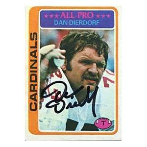Dan Dierdorf Autographed/Signed 1978 Topps Card