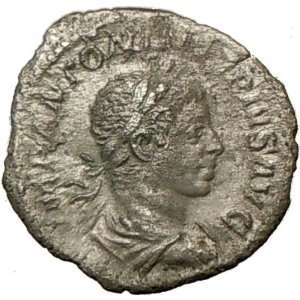  ELAGABALUS 221AD Genuine Ancient Silver Roman Coin SOL SUN 